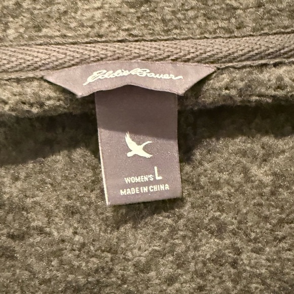 Eddie Bauer Women's Jacket Utility Cargo Army Cargo Marled Green Size Large. - Picture 3 of 6